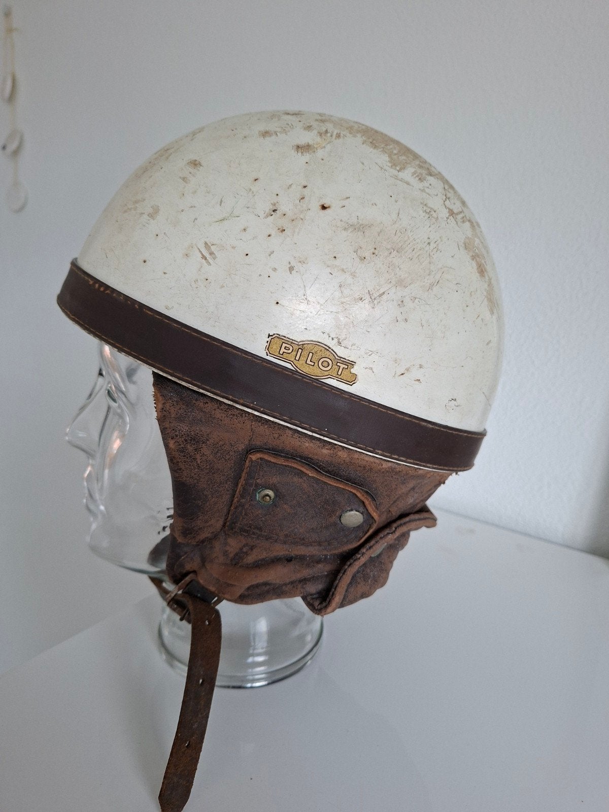 Vintage klassieke Motor/brommerhelm, Ophalen of Verzenden