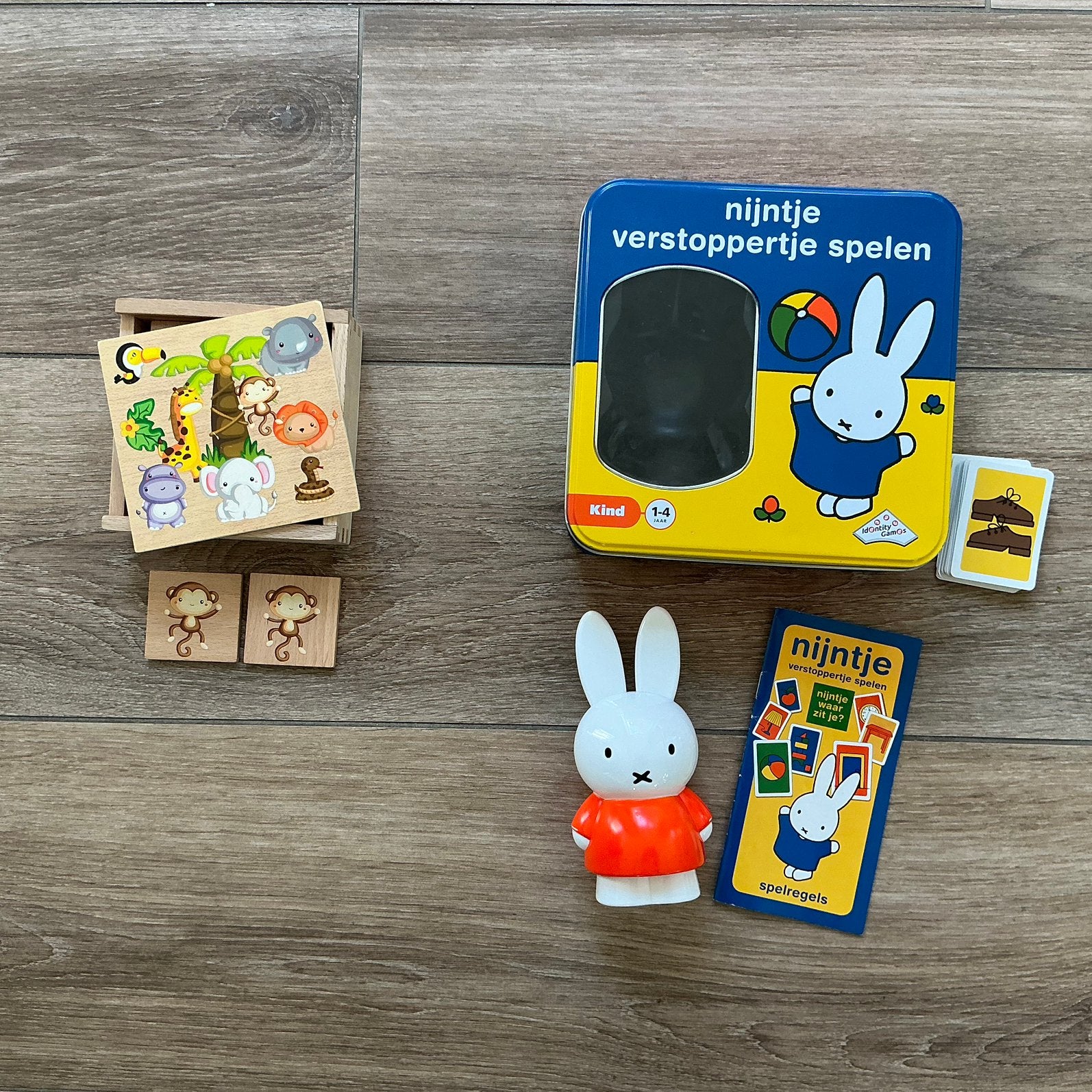 Spel 'Nijntje verstoppertje' en houten memoryspel, Kinderen en Baby's, Speelgoed | Educatief en Creatief, Ophalen of Verzenden