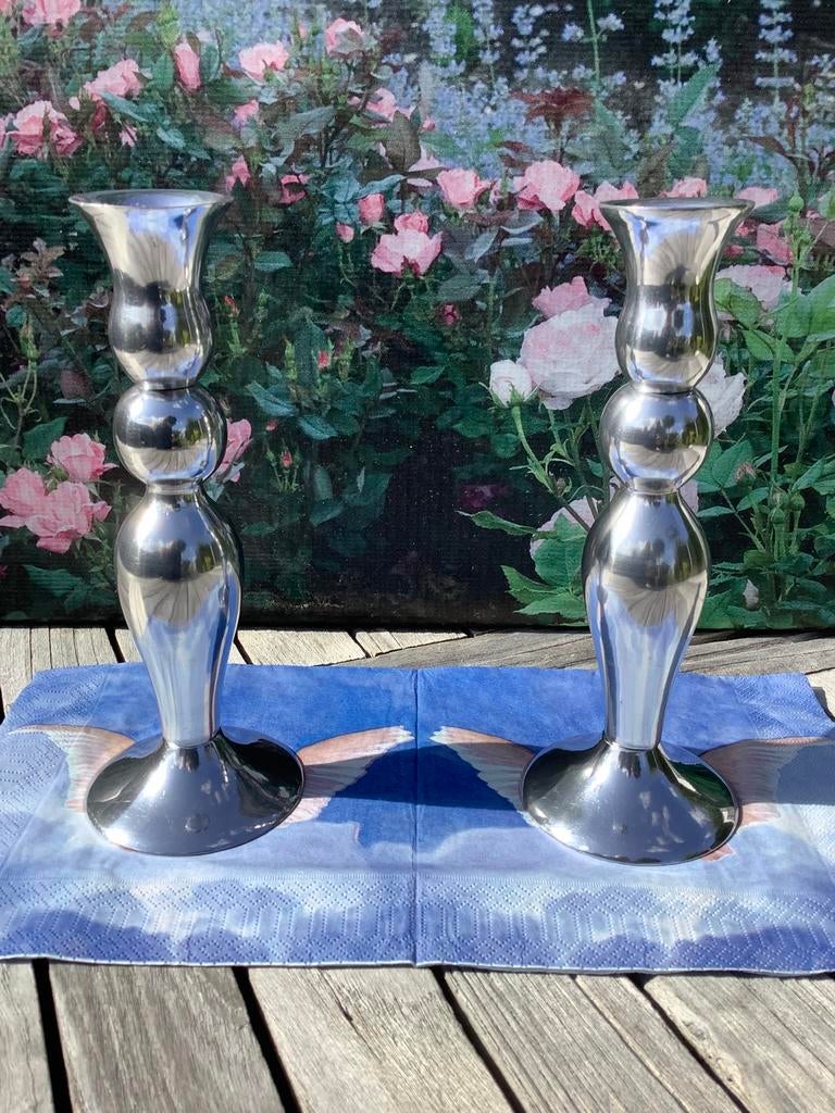 2 x kandelaar / Kerzenstaer / chandelier, Ophalen of Verzenden, Gebruikt, Overige kleuren, Minder dan 25 cm