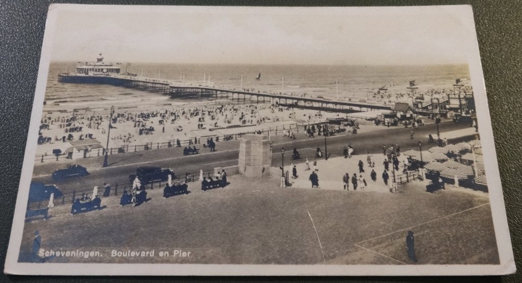 Scheveningen - Boulevard en Pier - KDh02, Verzamelen, Ophalen of Verzenden, 1920 tot 1940, Gelopen, Zuid-Holland