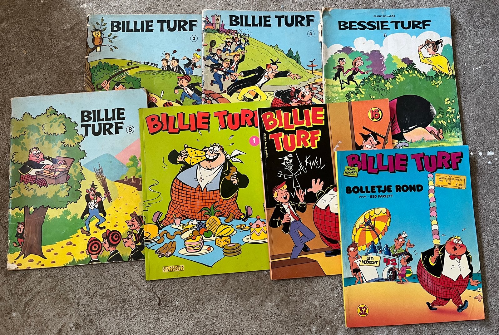 Billie Turf stripboeken collectie - 7 delen, Boeken, Meerdere stripboeken, Ophalen of Verzenden, Gelezen