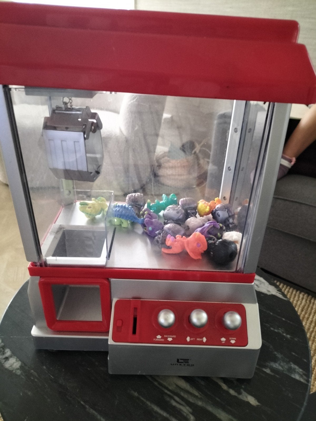 Mini grijpmachine met dinosaurus speeltjes, Ophalen of Verzenden, Gebruikt, Jongen of Meisje