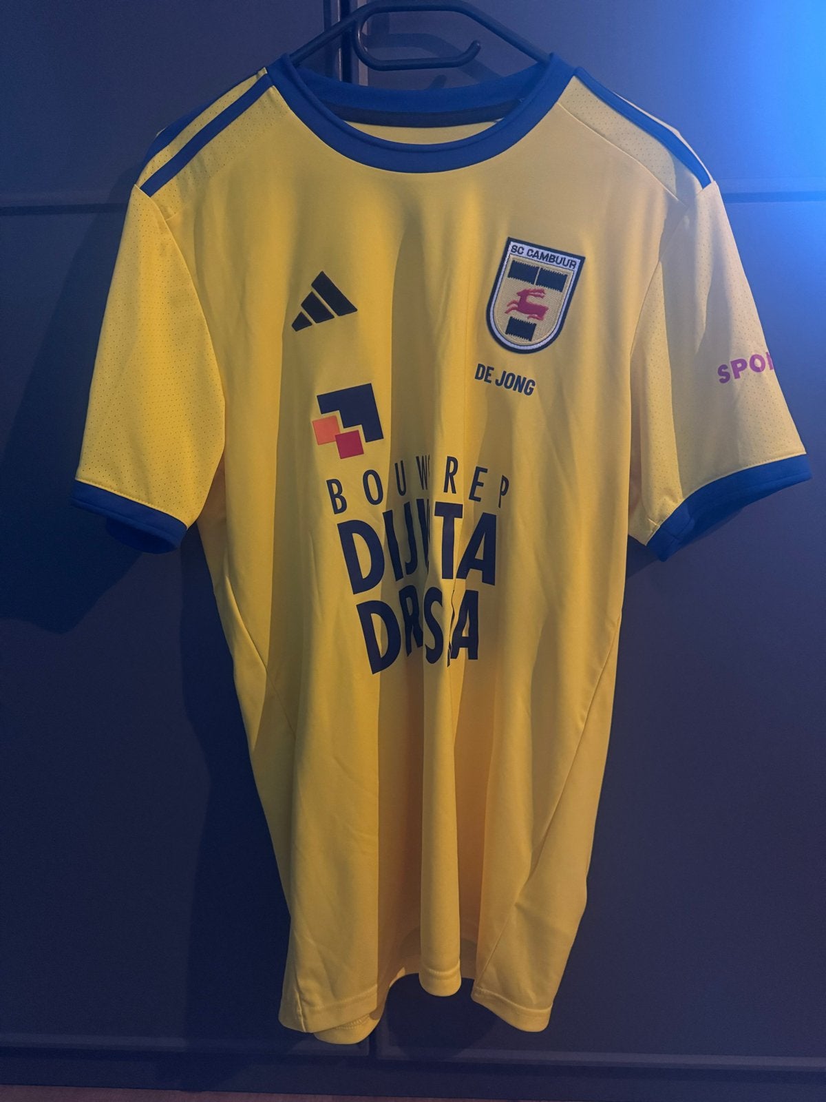 Matchworn shirt Fedde de Jong SC Cambuur, Maat M, Ophalen of Verzenden, Gebruikt, Shirt