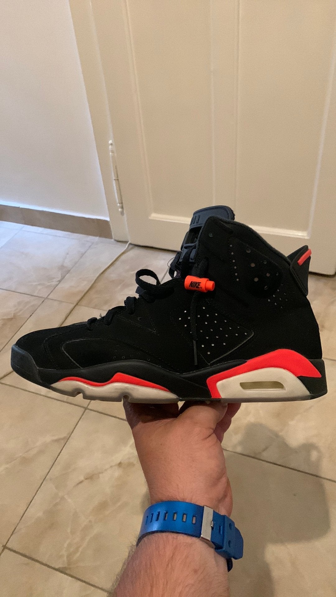NIKE AIR JORDAN 6 OG-‘INRARED”/Size 44.5, Kleding | Heren, Schoenen, Overige kleuren, Sportschoenen, Ophalen of Verzenden, Zo goed als nieuw