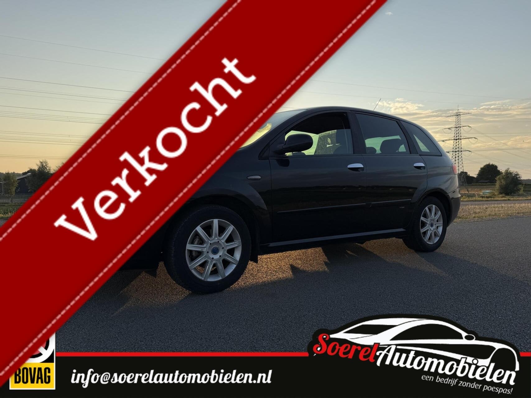 Fiat Croma 1.8-16V Dynamic, Gebruikt, 4 cilinders, 1796 cc, Zwart
