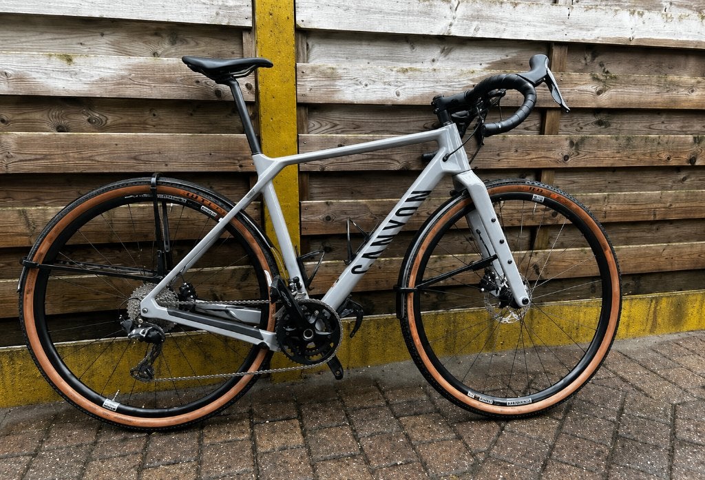 Canyon gravelbike (Grizl CF SL 7) + extra wegbandenset, Carbon, Zo goed als nieuw, Meer dan 20 versnellingen, 53 tot 57 cm