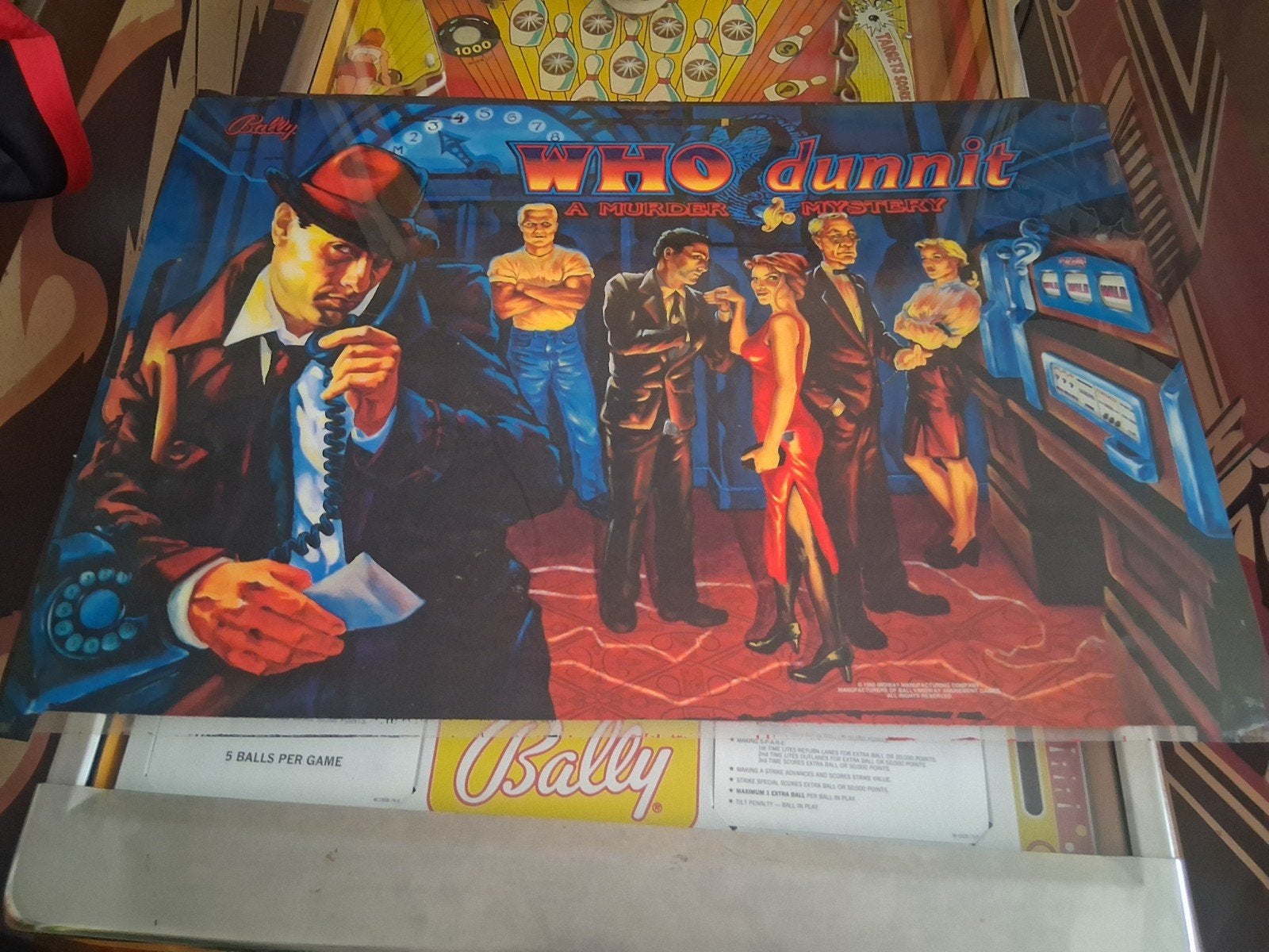 Who Dunnit'95 Bally translite, Ophalen of Verzenden, Gebruikt, Flipperkast