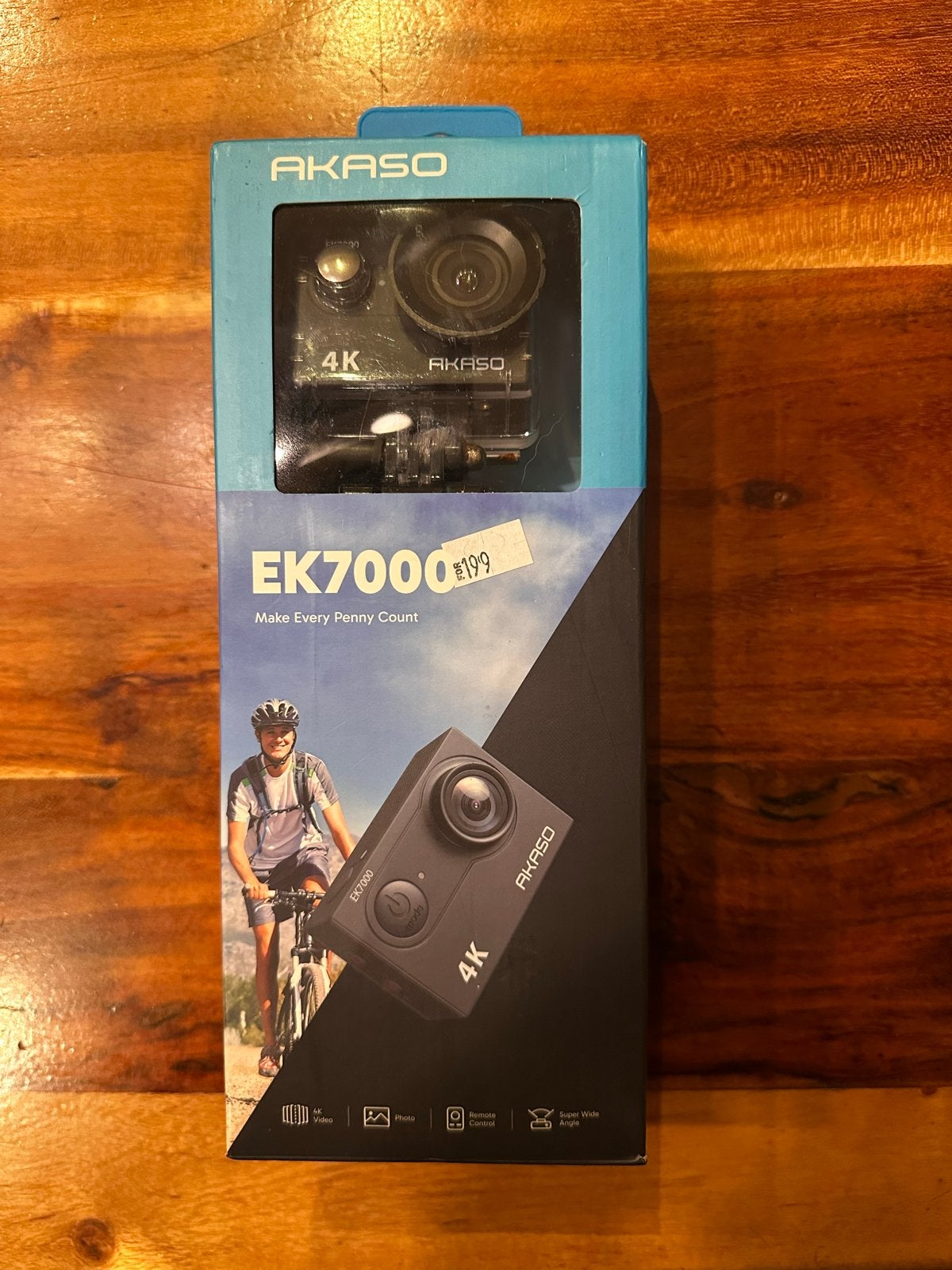 Akaso ek7000 action camera onderwatercamera met micro sd, Ophalen of Verzenden, Zo goed als nieuw, Overige merken