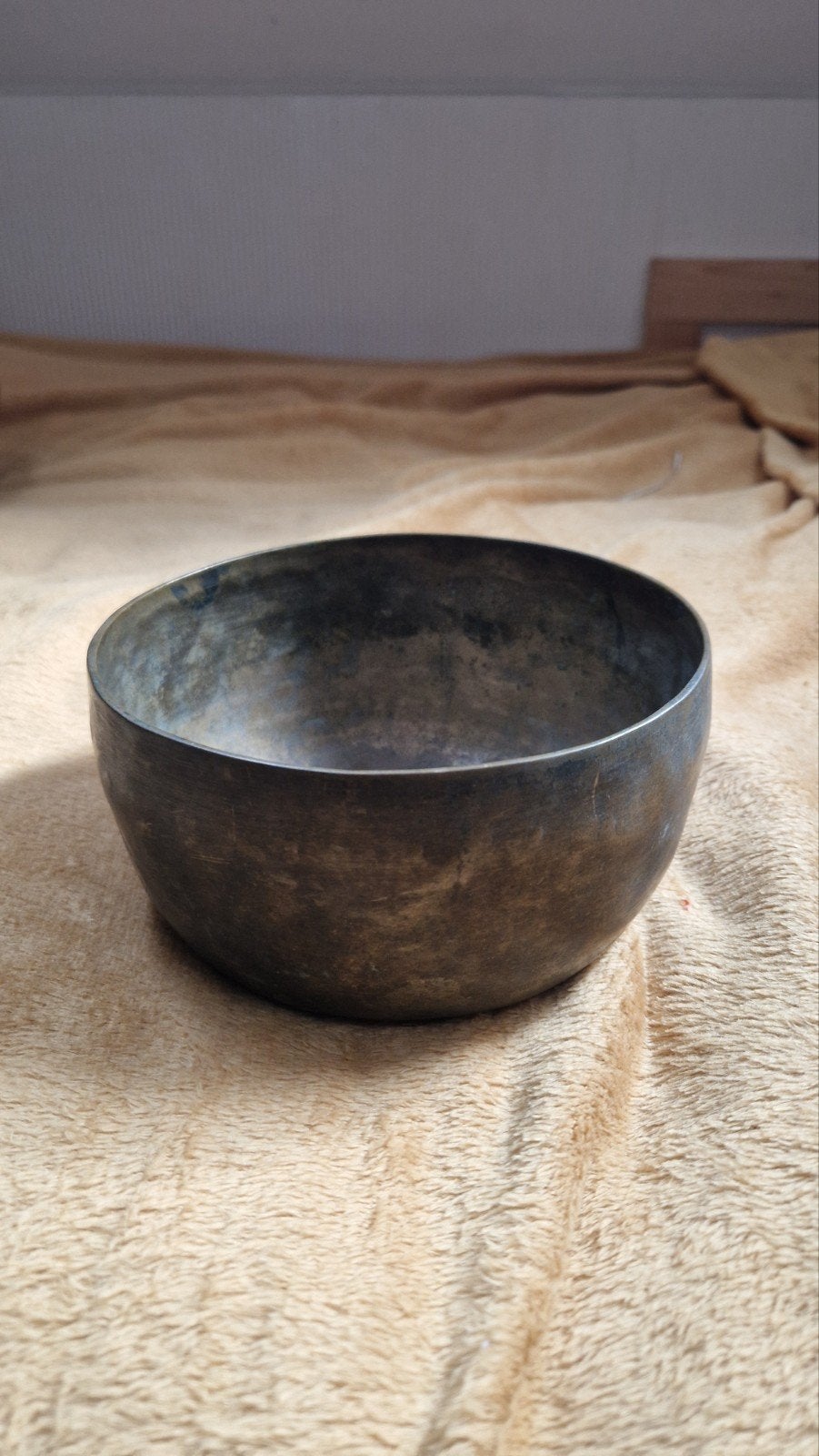 Klankschaal Tibetaans oud 16cm, Ophalen of Verzenden