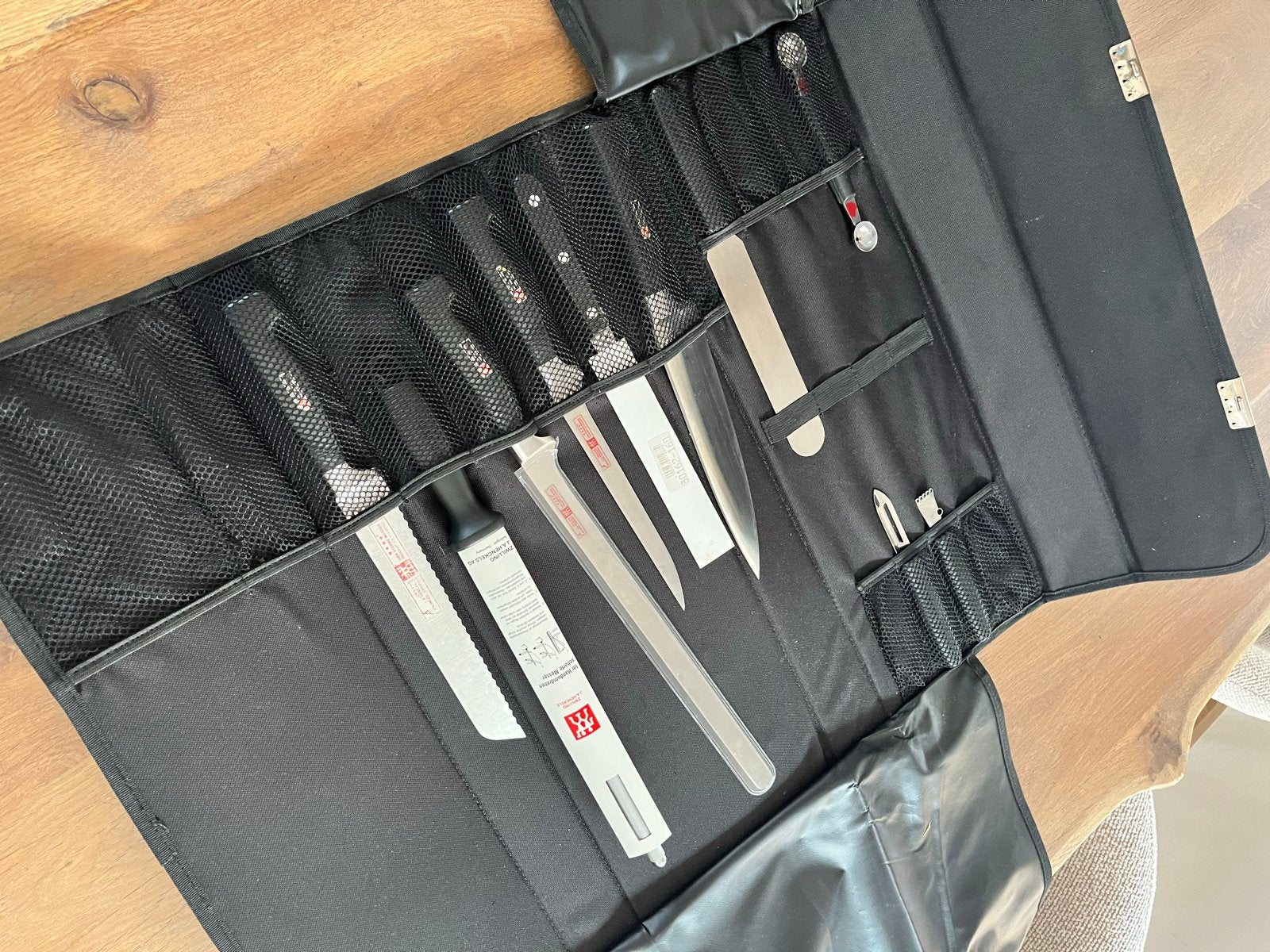 Zwilling Henckels professionele 10-delige messenset, Ophalen, Bestekset, Zo goed als nieuw, Rvs of Chroom