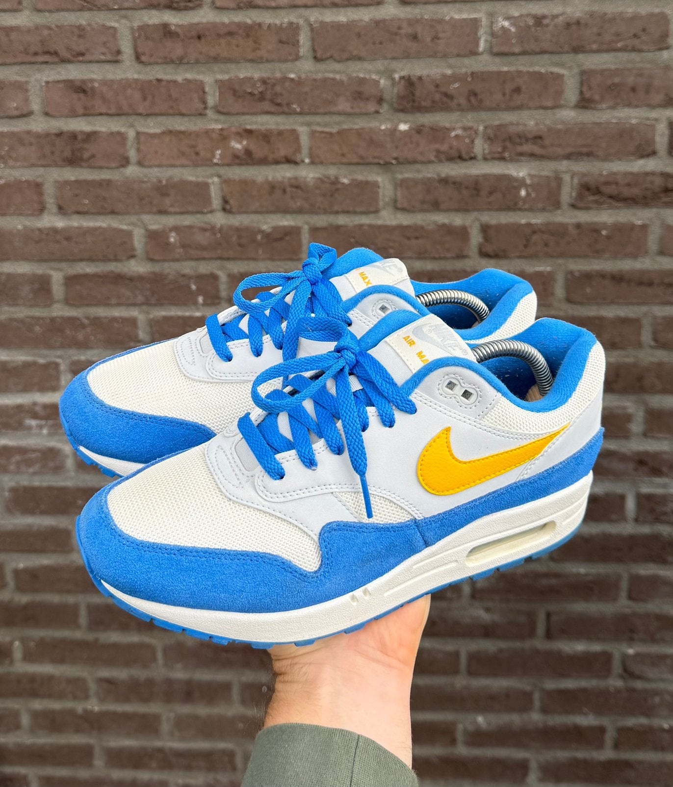 Nike Air Max 1 Signal Blue, Overige kleuren, Ophalen of Verzenden, Sneakers of Gympen, Zo goed als nieuw