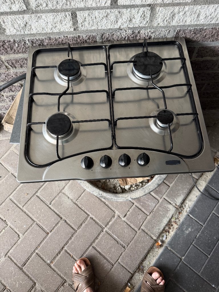 gaskookplaat, Ophalen, Gebruikt, 4 kookzones, Inbouw