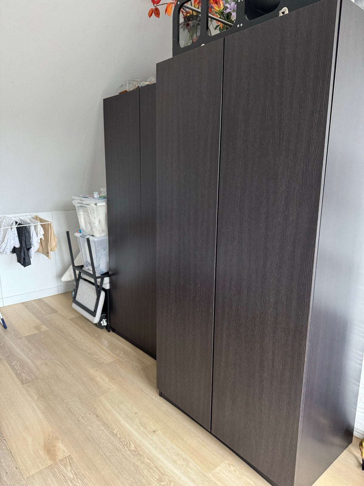 2x IKEA Pax kasten donkerbruin lades en planken (4 jaar oud), Huis en Inrichting, Ophalen, Gebruikt, 100 tot 150 cm, 200 cm of meer