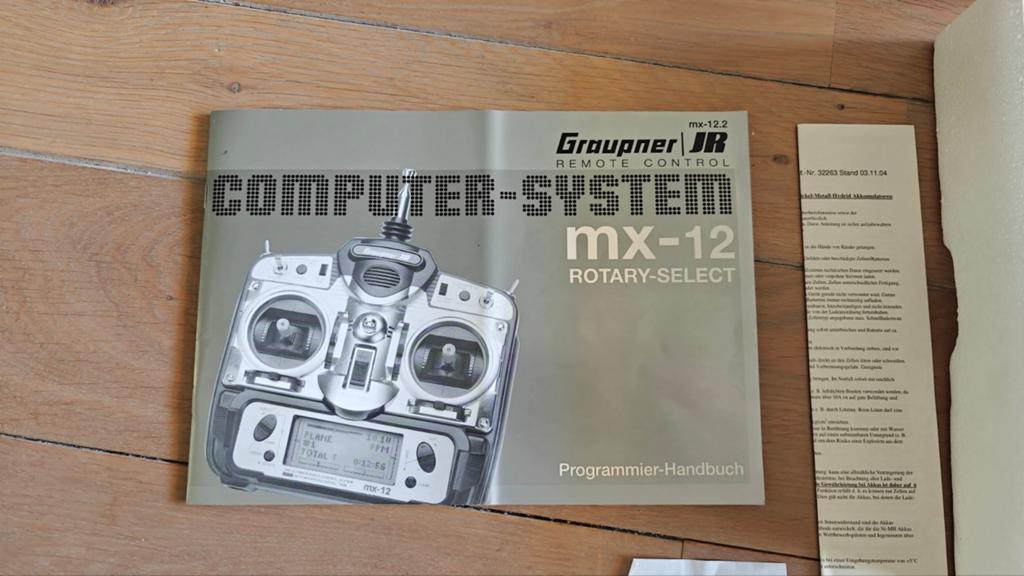 Graupner JR afstandsbediening MX-12 Megasoft 35 MHz in doos, Ophalen of Verzenden, Zo goed als nieuw