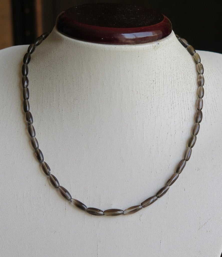 Prachtige ketting met Rookkwarts edelstenen, verlenging, Bruin, Verzenden, Nieuw, Verstelbaar