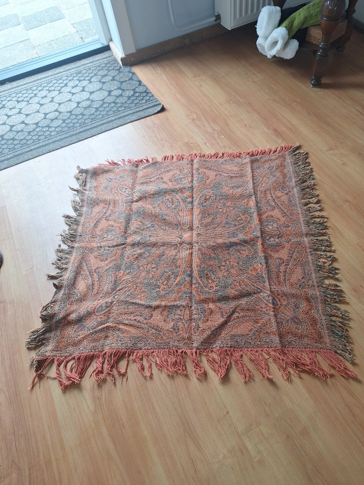 Vintage Worteldoek Jaren '40 - Decoratief en Authentiek, Antiek en Kunst, Ophalen of Verzenden