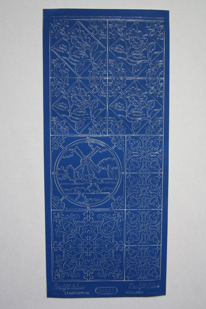 14 st. Tegeltableau delfts blauw molen sierstickers 8540a, Ophalen of Verzenden, Nieuw, Overige thema's, Overige typen