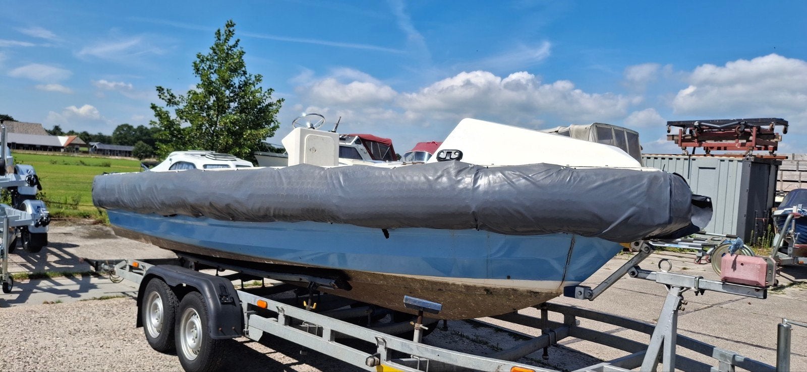 Offshore rib poliester bodem 6 meter opknapper slechts 250 e, Gebruikt, Stuurconsole, Ophalen of Verzenden, Benzine