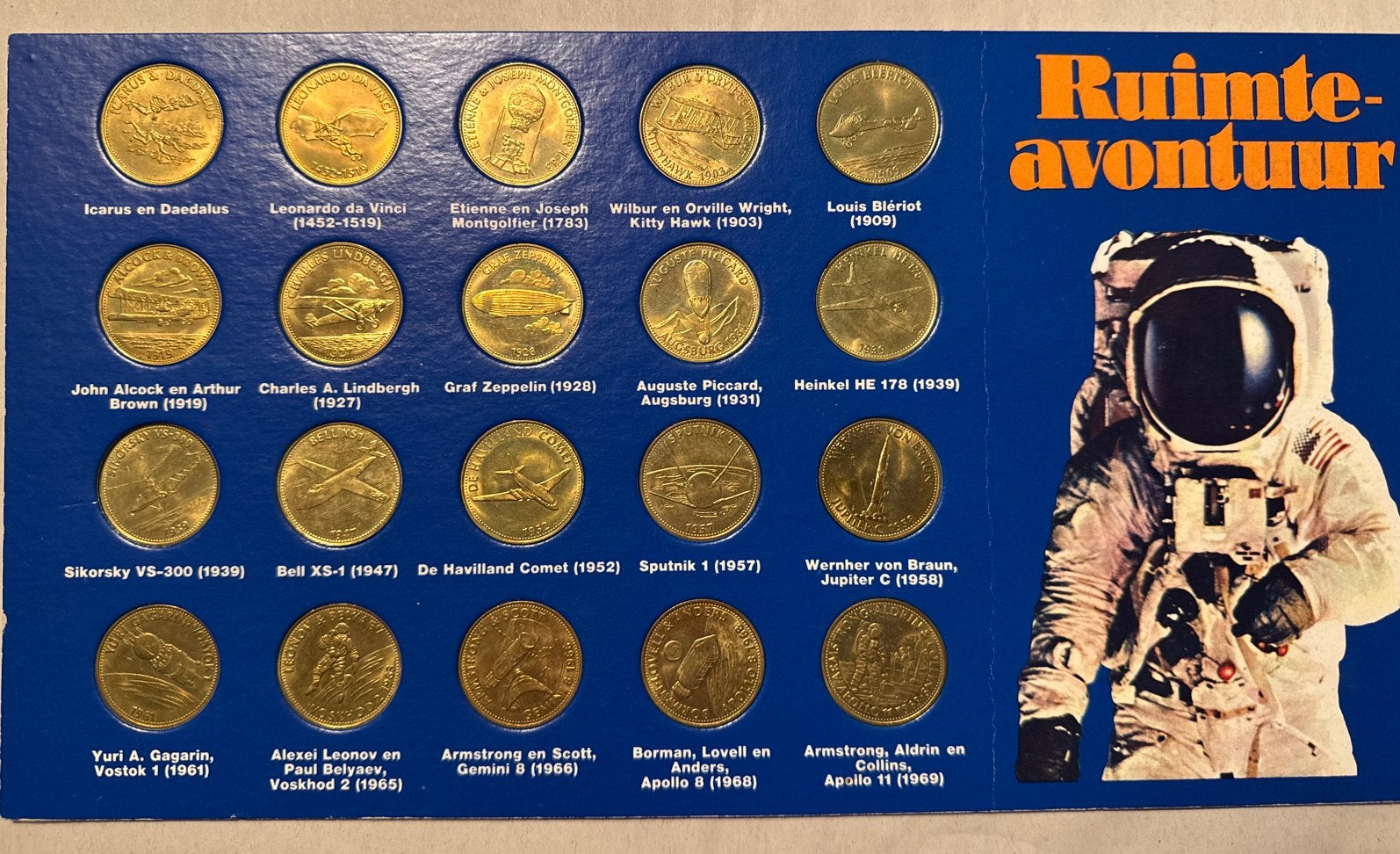 Ruimte-avontuur muntenreeks - Apollo 11 Maanlanding 1969, Ophalen, Overige materialen, Buitenland