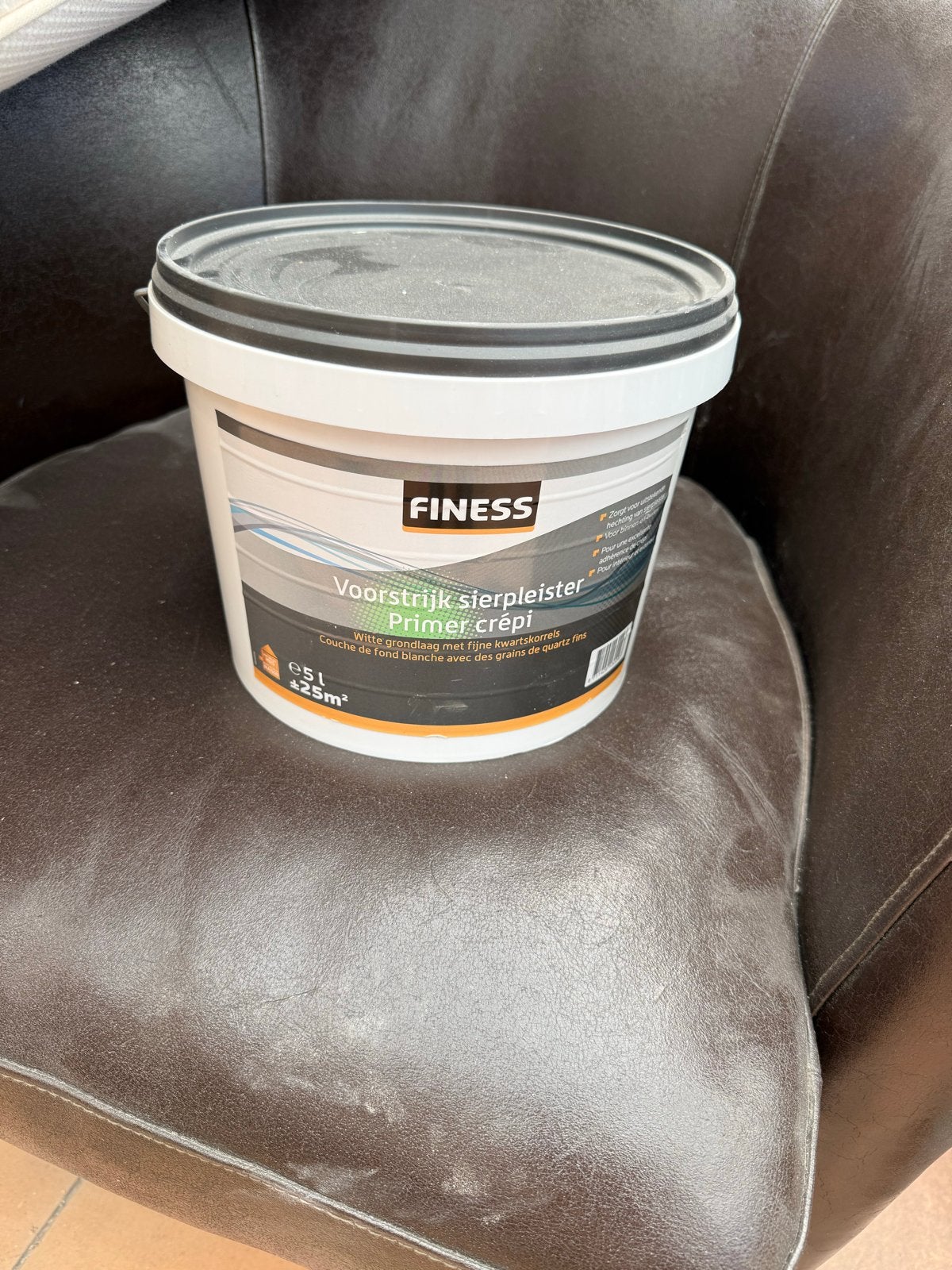 Finness Voorstrijk sierpleister Primer crépi 5L, Wit, Nieuw, Ophalen of Verzenden, Verf