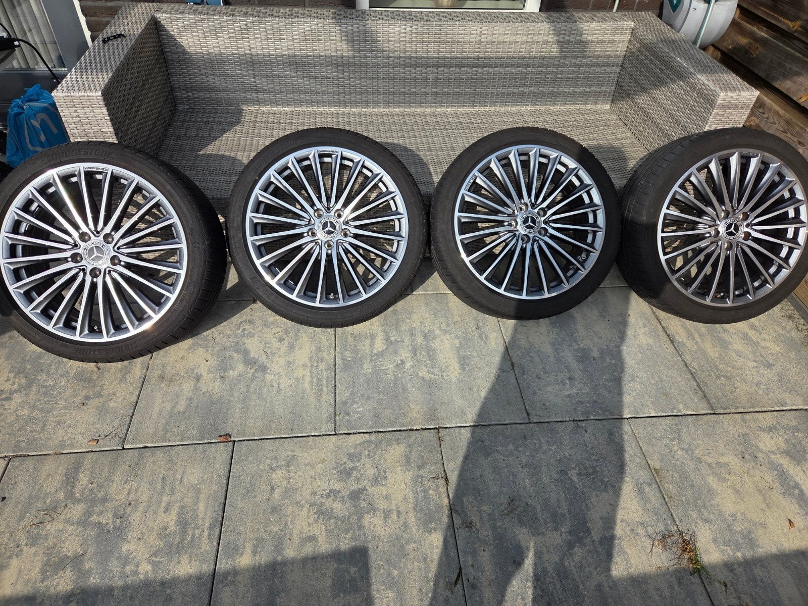 Orginele Mercedes AMG 19inch velgenset, Auto-onderdelen, Banden en Velgen, Gebruikt, Banden en Velgen, Personenwagen, Ophalen