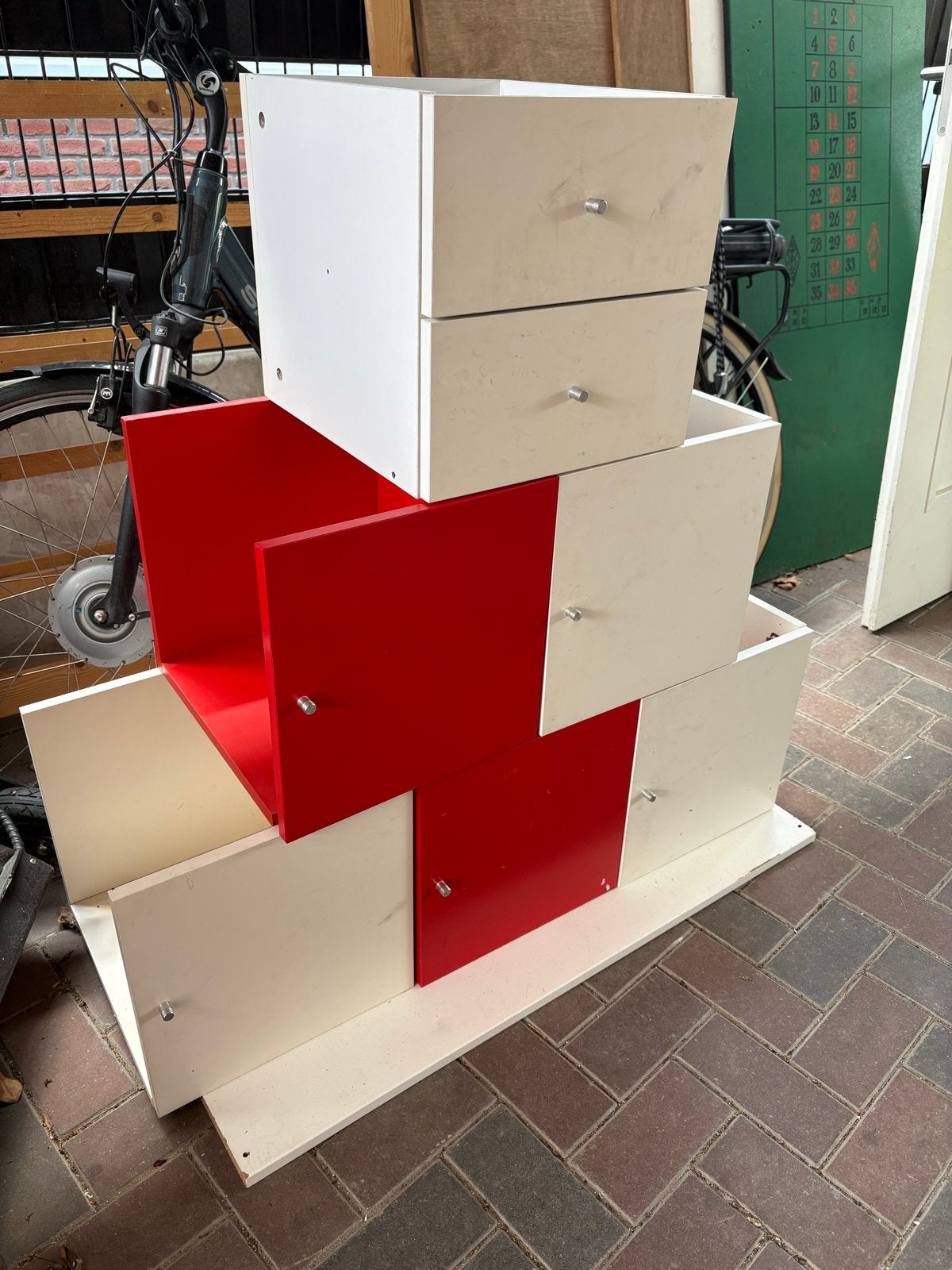 IKEA Kast Onderdelen - Rood en Wit Modulair Systeem, Ophalen of Verzenden, Gebruikt
