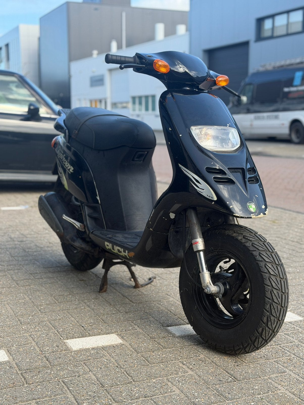 Piaggio Typhoon 125 - Zwarte Scooter, Fietsen en Brommers, Ophalen of Verzenden, Gebruikt