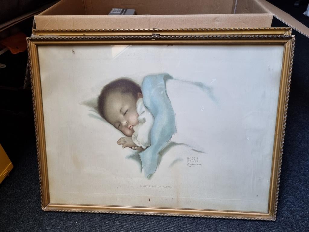 Vintage Bessie Pease Gutmann baby prints (2 stuks), Ophalen