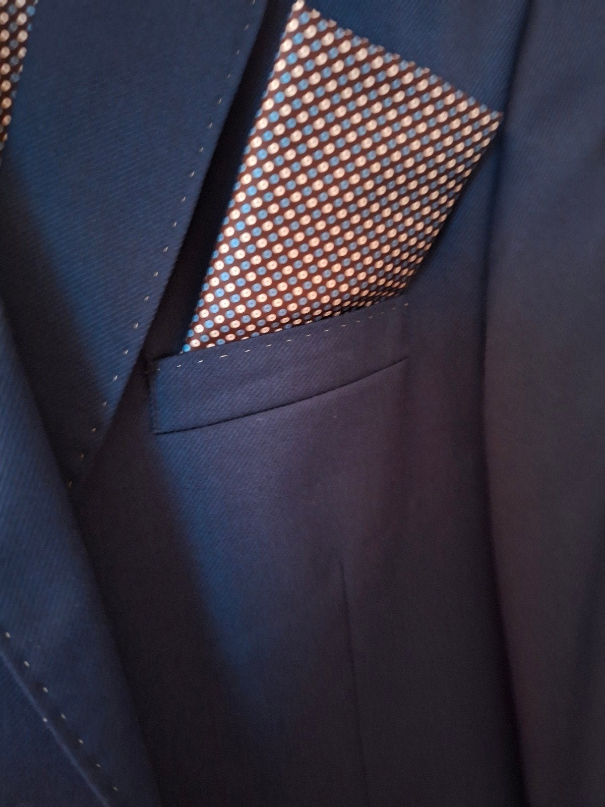 blauw heren colbert, Ophalen, Zo goed als nieuw, Maat 52/54 (L), Blauw