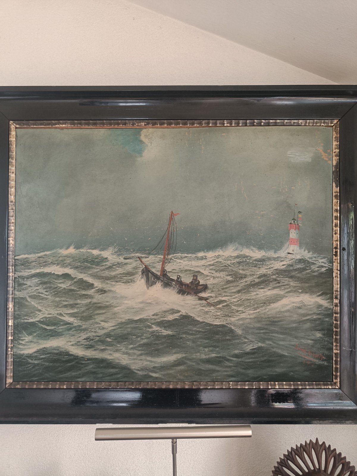 Maritiem schilderij Edwin Küssner 1910 - Olieverf op paneel, Ophalen, Klassiek, Maritiem / water, Paneel