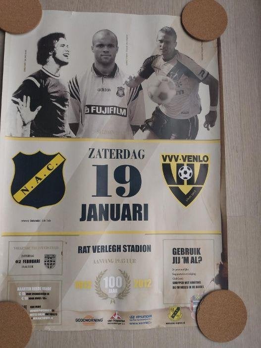 Oude wedstrijdposter NAC - VVV Venlo 2012-2013, Verzamelen, Ophalen of Verzenden, Zo goed als nieuw, NAC Breda, Poster, Plaatje of Sticker