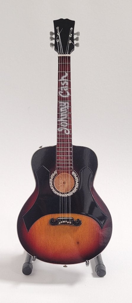 Johnny Cash brown gitaar miniatuur 25cm mini guitar deco, Info@deconoord.nl, Deco Noord, Nieuw, Ophalen of Verzenden