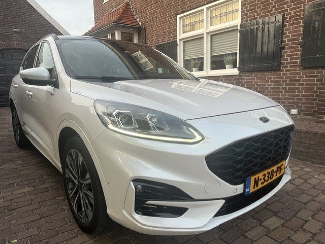 Ford Kuga 2.5 Phev E-cvt 225pk 2022 Wit Metaal Kleur, Auto's, Ford, Startonderbreker, Zwart, 4 cilinders, Wit