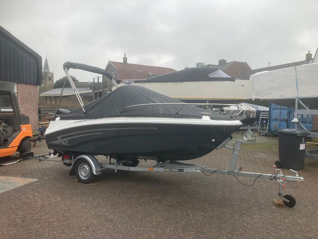 Prins 475 met suzuki 60 pk. Grijs met wit. 100 vaaruren, Ophalen, Benzine