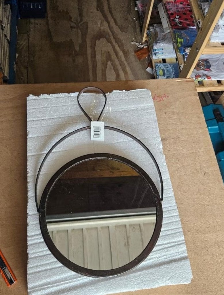 Kolony spiegel met hengsel 27 x 41 cm (Nieuw), Minder dan 50 cm, Rond, Nieuw, Ophalen of Verzenden