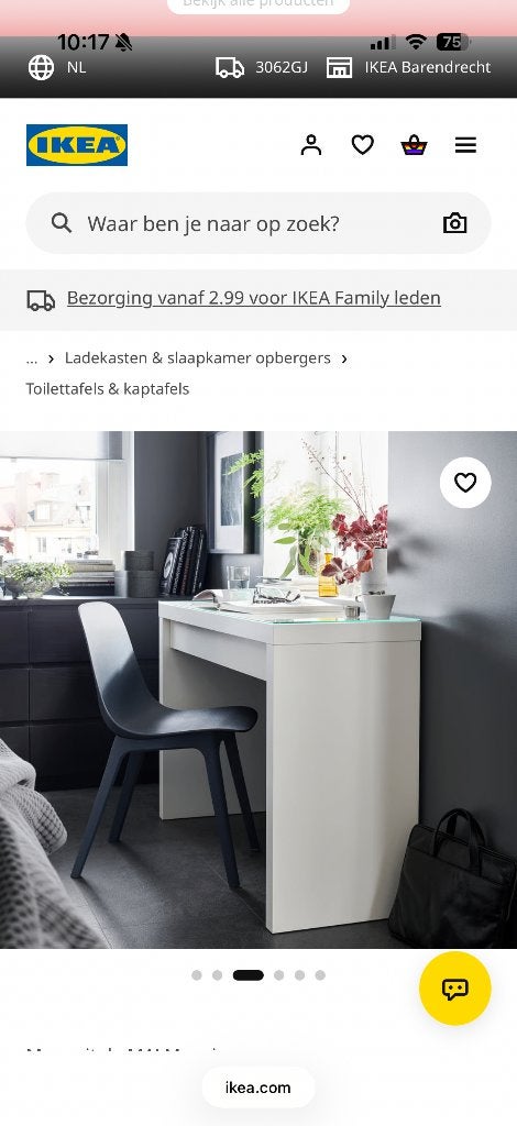 IKEA Malm dressing tables (2), Ophalen, Overige materialen, 100 tot 150 cm, Zo goed als nieuw