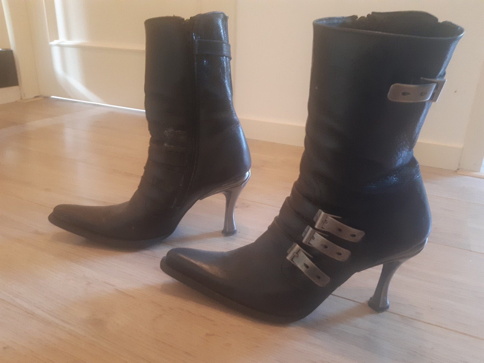 NewRock laarzen, Kleding | Dames, Schoenen, Ophalen of Verzenden, Zo goed als nieuw, Zwart, Hoge laarzen
