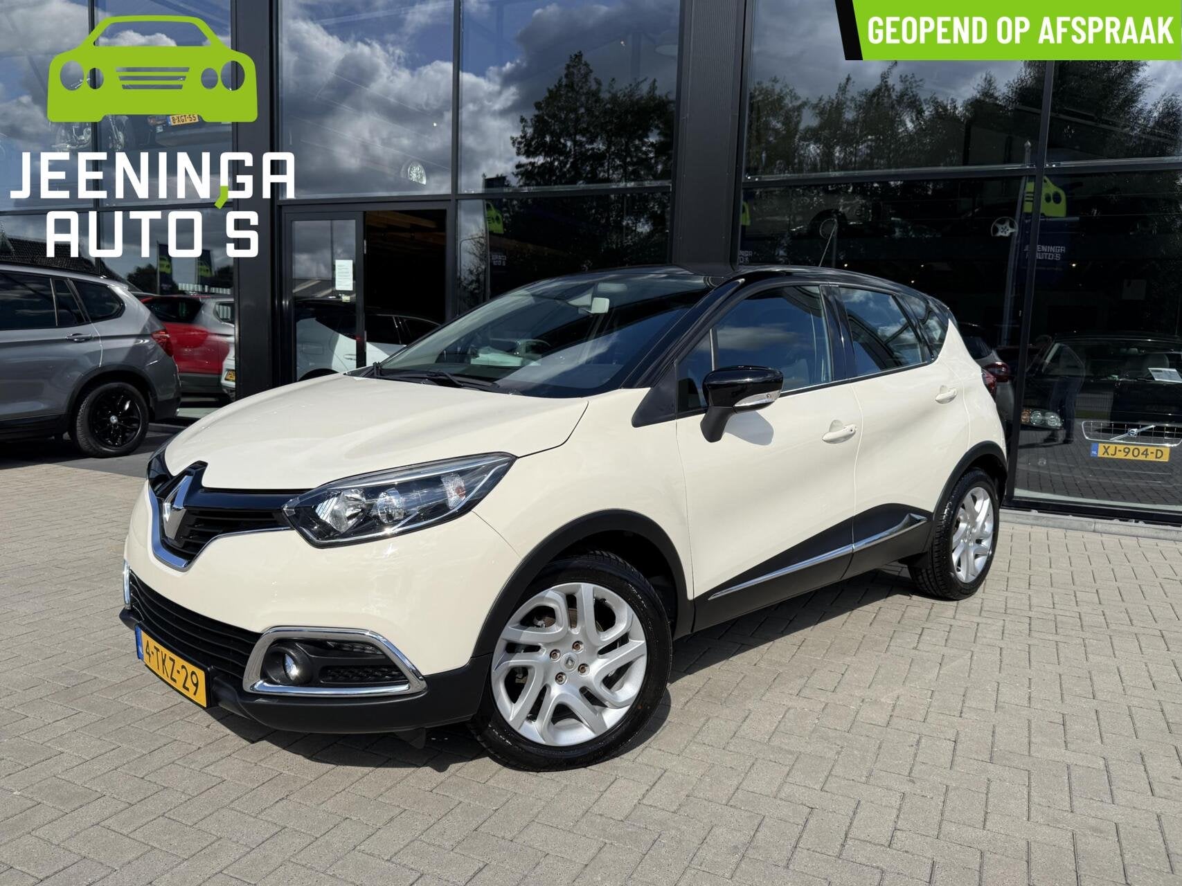 Renault Captur TCe 120 EDC Dynamique|TwoTone|Clima|Navi|Trek, Auto's, Euro 5, Stof, Zwart, 4 cilinders