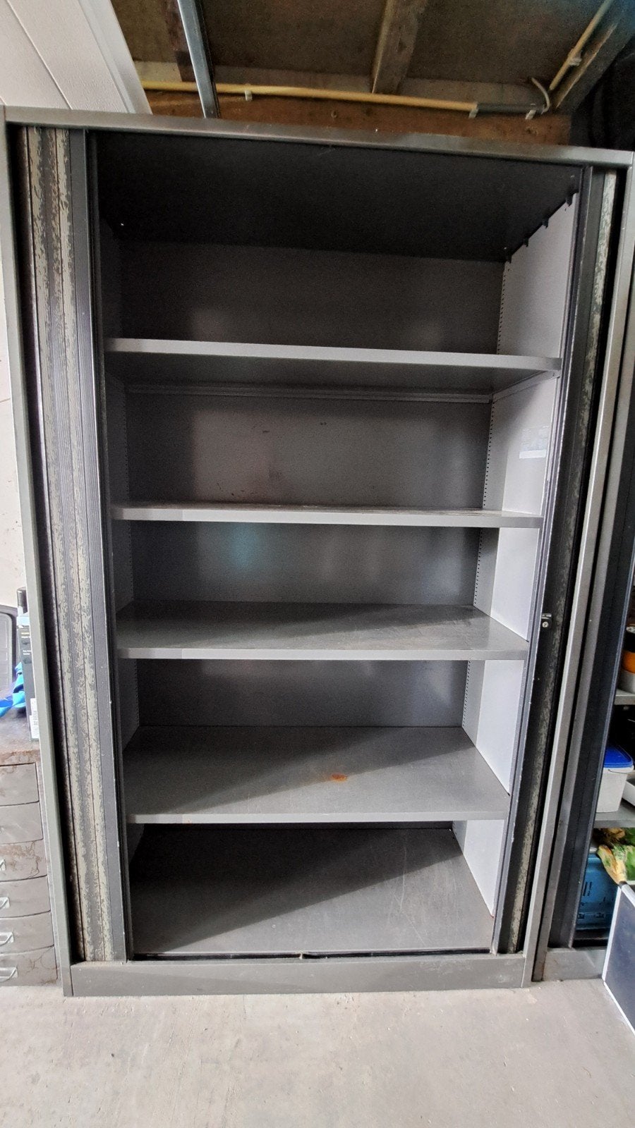 Stalen archiefkast met roldeuren, Huis en Inrichting, Kasten | Roldeurkasten en Archiefkasten, Ophalen, Gebruikt