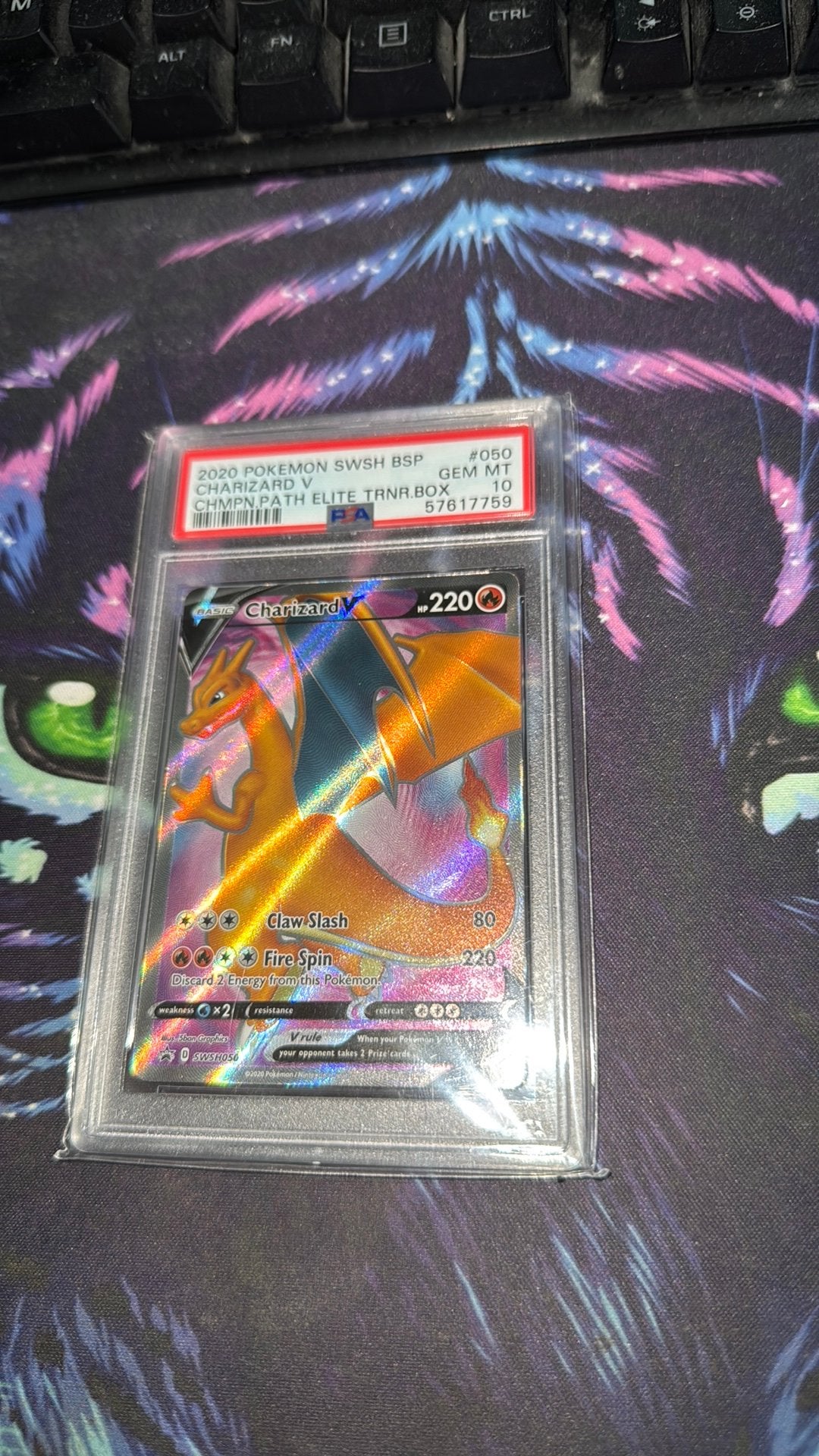 Charizard v promo 050 psa 10, Ophalen of Verzenden, Zo goed als nieuw