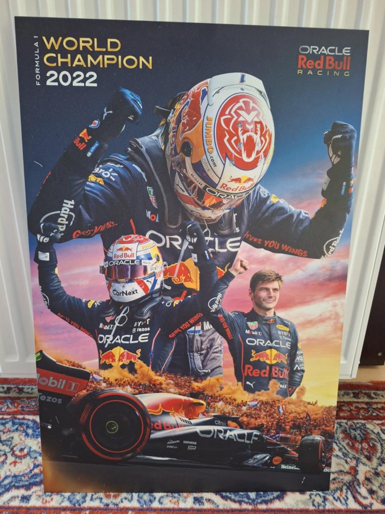 Max verstappen op aluminium, Ophalen of Verzenden, Nieuw, Schilderij, 75 cm of meer