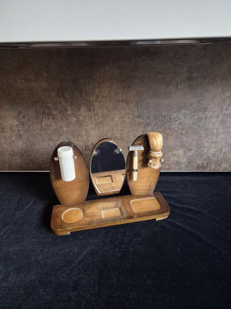 Vintage - Scheerkastje - Scheerstandaard - Scheerset ., Antiek en Kunst, Curiosa en Brocante, Ophalen of Verzenden