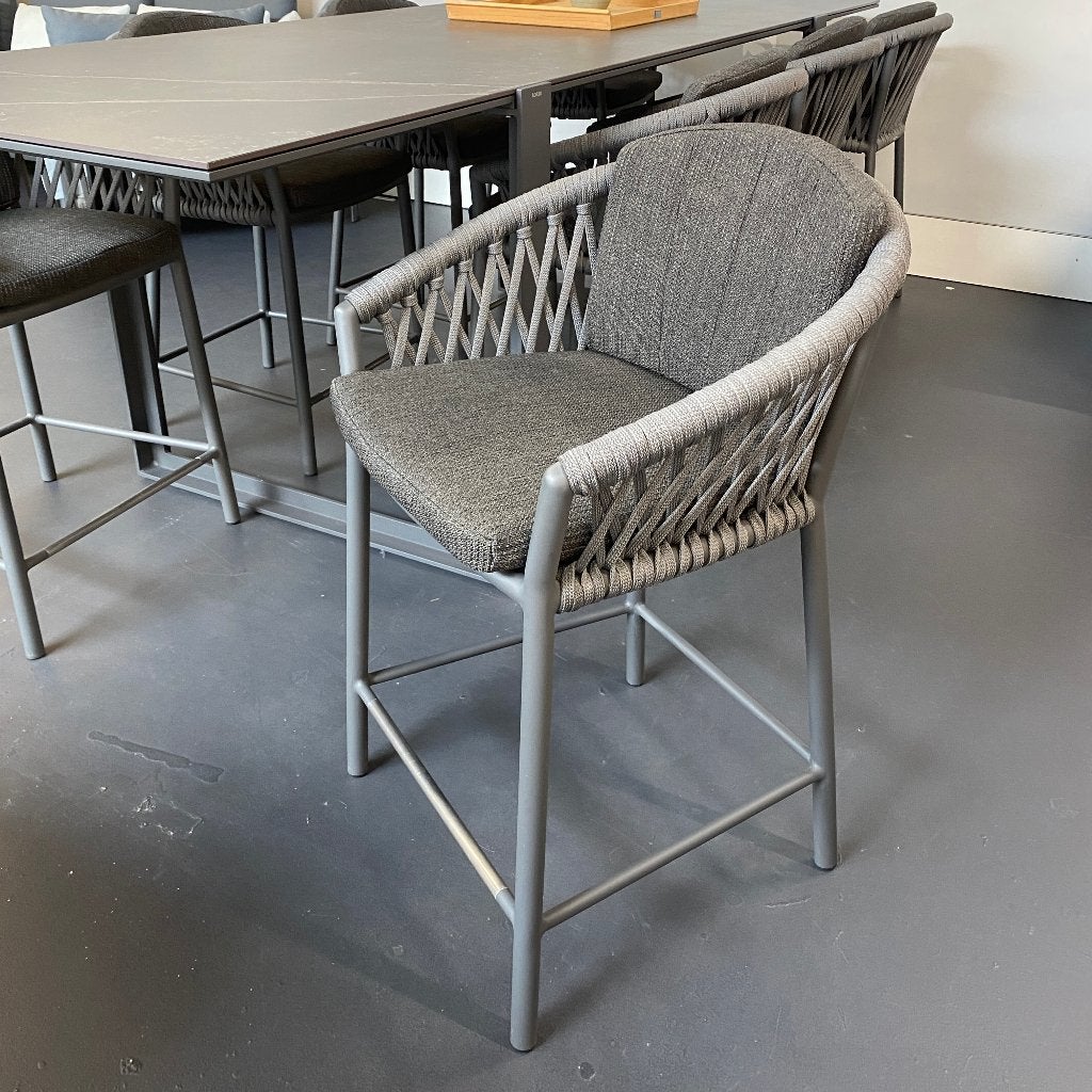 Tuinstoelen Borek Majinto high dining antraciet zgan, Tuin en Terras, Ophalen, Zo goed als nieuw, Wicker
