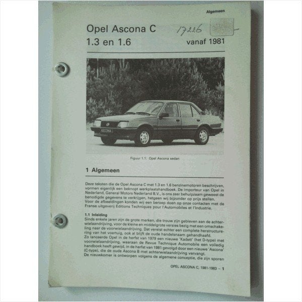 Opel Ascona C Vraagbaak losbladig 1981-1983 #1 Nederlands, Boeken, Auto's | Boeken, Ophalen of Verzenden, Gelezen, Opel