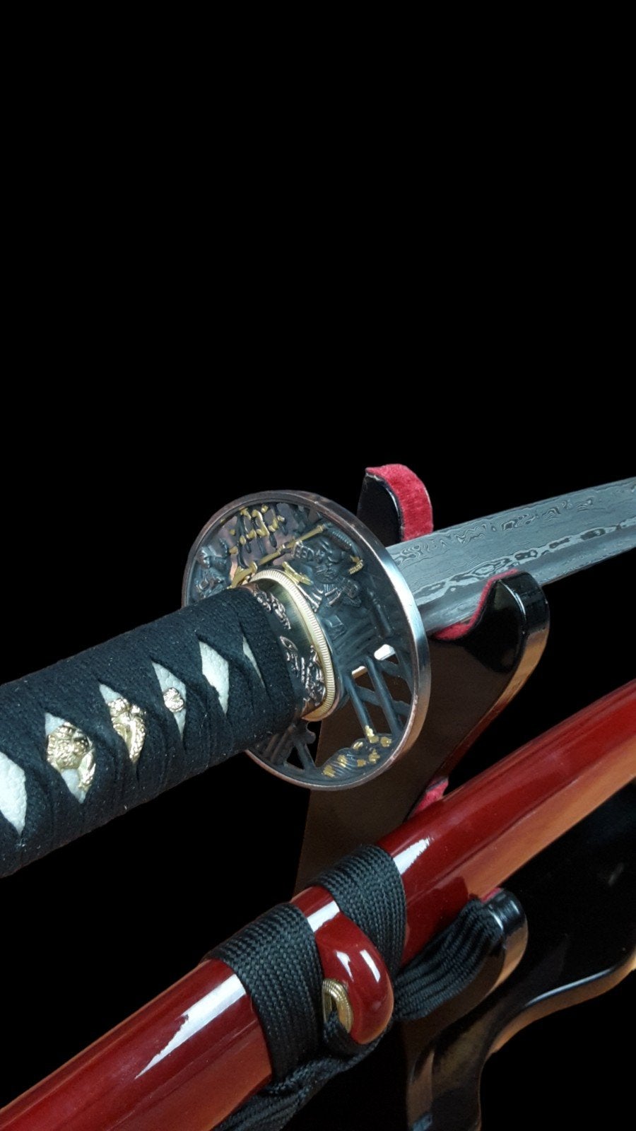 Damascus staal Scherp Japans samurai zwaard - katana - sabel, Ophalen of Verzenden, Overige soorten, Azië, Zwaard of Sabel