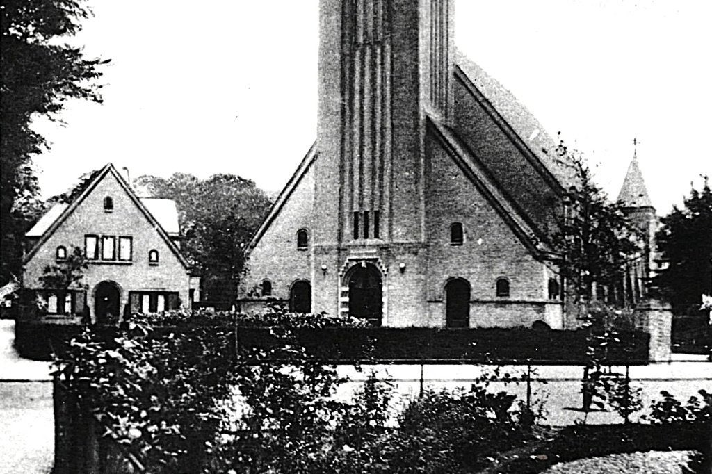 936037 Heemstede Geref Kerk 1945 Postzegel afgeweekt, Ophalen of Verzenden, 1940 tot 1960, Gelopen, Noord-Holland