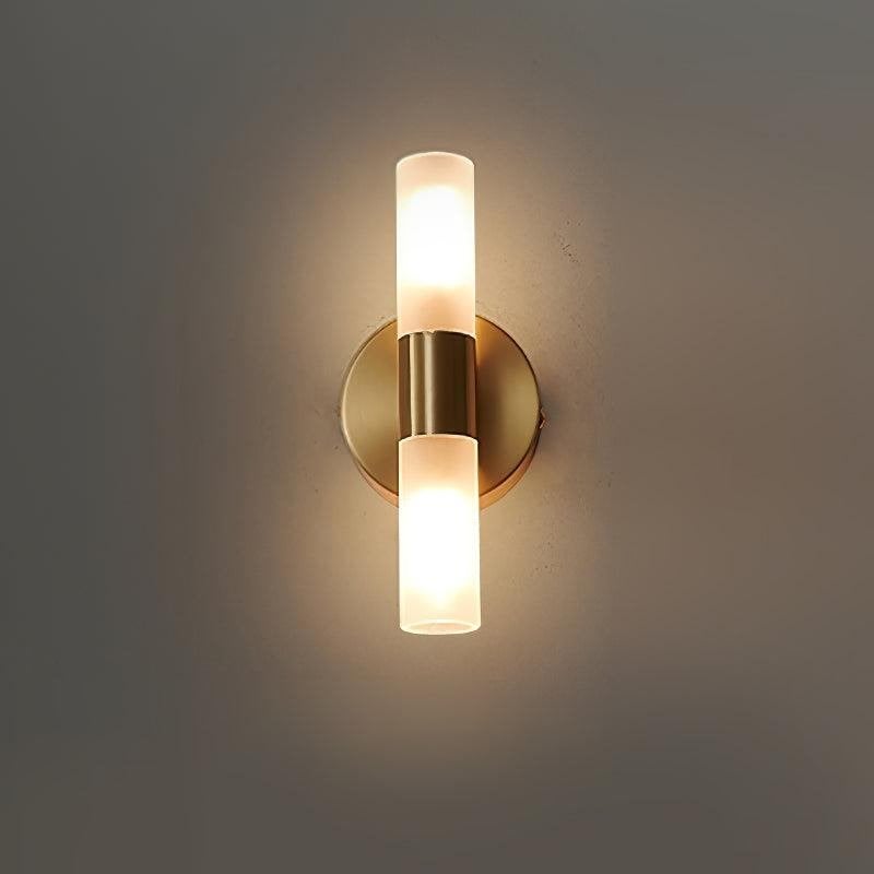 2 Modern Cylinder Wall Lamps, Bedlamp, Nieuw, Ophalen of Verzenden, Glas