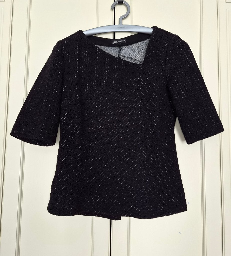 Didi top, zwart, zilveren accenten, maat M, Kleding | Dames, Maat 38/40 (M), Zwart, Didi, Ophalen of Verzenden