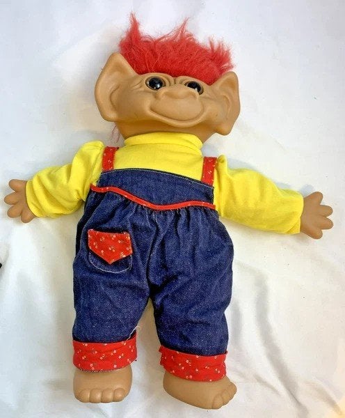 Thomas Dam Trol Pop XL 38cm Grote Vintage pop Rood Haar 90s, Verzamelen, Coolsingel 104, 3011 AG Rotterdam, Netherlands, Verzenden