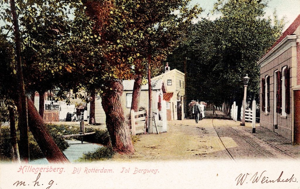 Hillegersberg, Tol + trambaan, Verzenden, Voor 1920, Gelopen, Zuid-Holland
